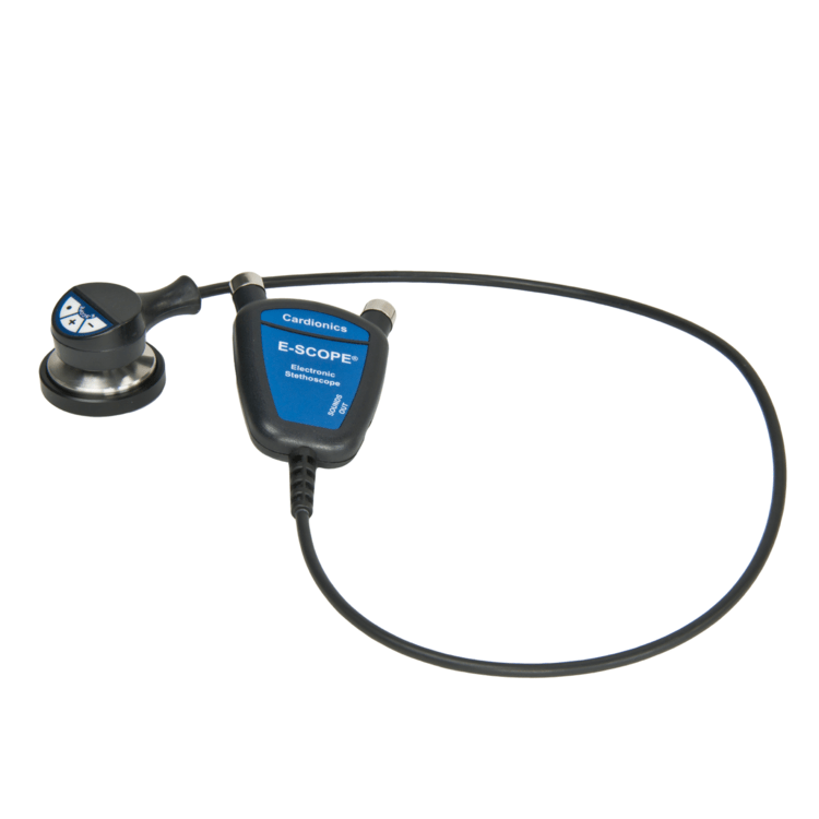 E-Scope Belt Model Stethoscope with traditional headphones